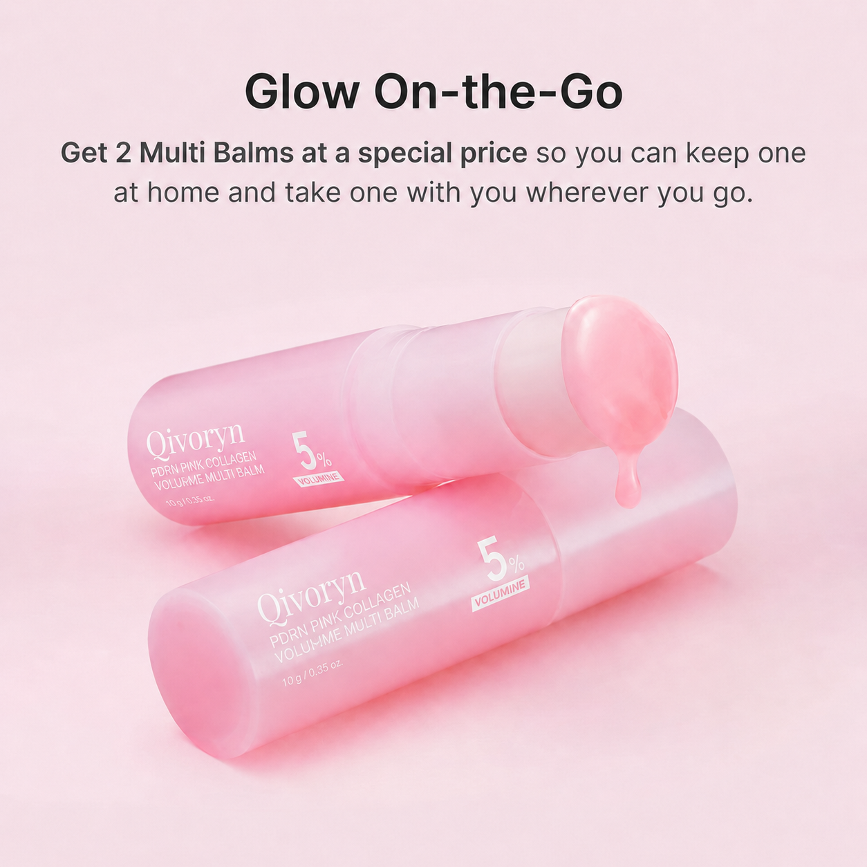 Last Day Buy 1 Get 1 Free Qivoryn PDRN Pink Collagen Volume Multi Balm